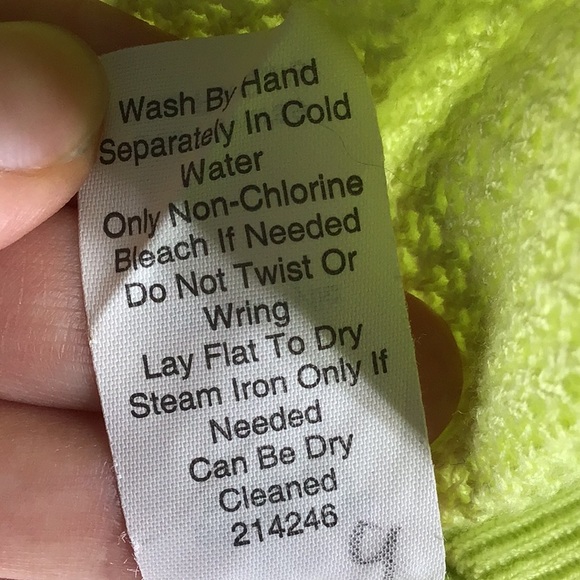 Clearance!!! CAbi neon green Sweater - Picture 5 of 7